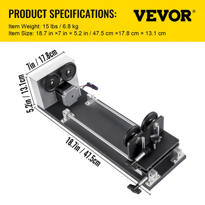 GL-490 - VEVOR Rotary Engraving Attachment for Cylindrical Items