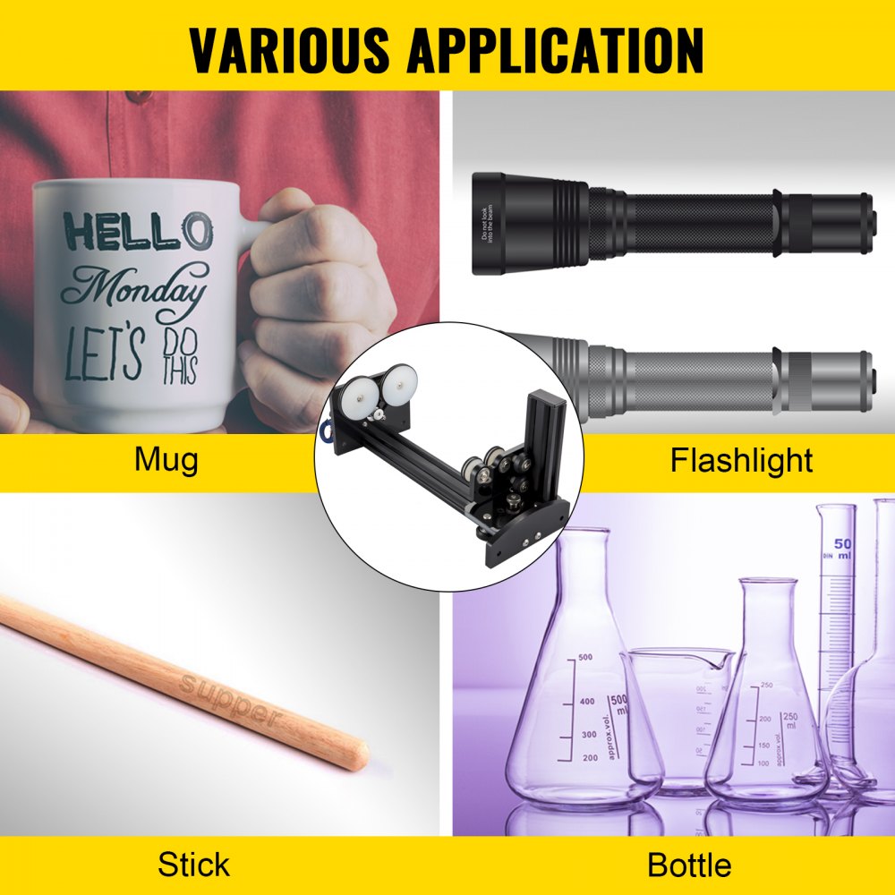 JS-42 - Rotary Axis for Laser Engraving Cylindrical Items, Precision Accessory