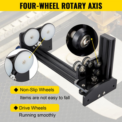 JS-42 - Rotary Axis for Laser Engraving Cylindrical Items, Precision Accessory