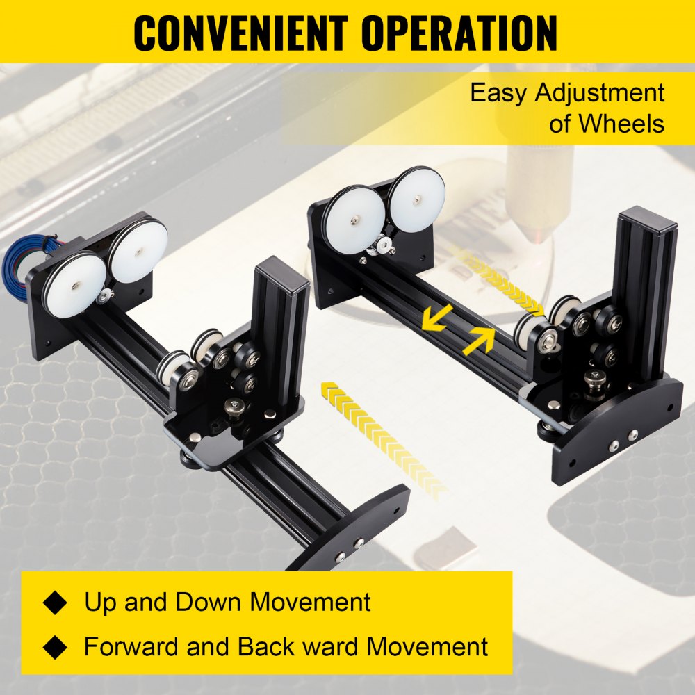 JS-42 - Rotary Axis for Laser Engraving Cylindrical Items, Precision Accessory