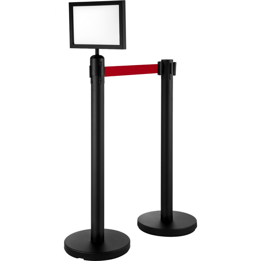 010353149078 - Stainless Steel Crowd Control Post with Sign Holder
