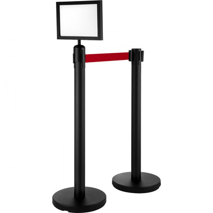 010353149078 - Stainless Steel Crowd Control Post with Sign Holder