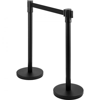 VV-SS-BLBLB8DT - 8-Piece Stainless Steel Stanchion Set with 6.6ft Belts