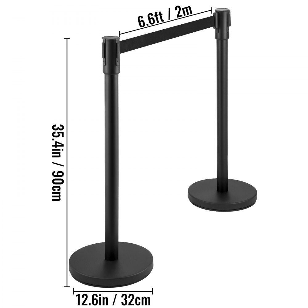 VV-SS-BLBLB8DT - 8-Piece Stainless Steel Stanchion Set with 6.6ft Belts