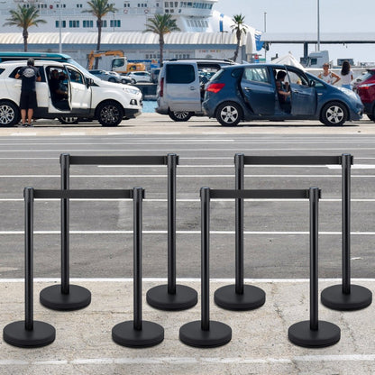 Heavy Duty - Durable Stainless Steel Crowd Control Stanchion with Retractable Belt