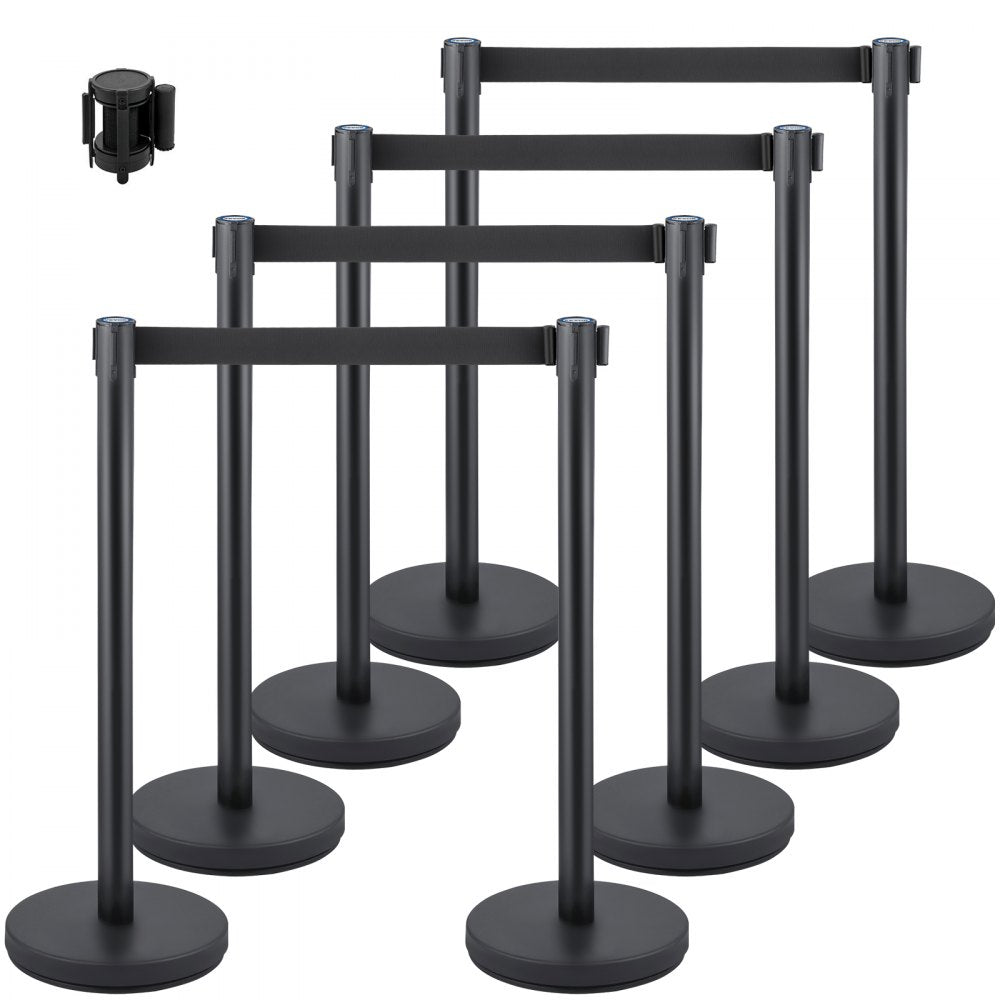 Heavy Duty - Durable Stainless Steel Crowd Control Stanchion with Retractable Belt