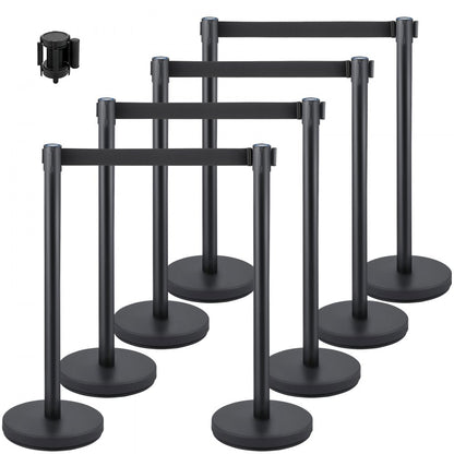 Heavy Duty - Durable Stainless Steel Crowd Control Stanchion with Retractable Belt