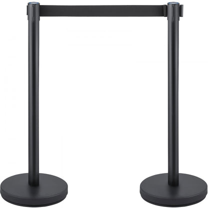 Heavy Duty - Durable Stainless Steel Crowd Control Stanchion with Retractable Belt
