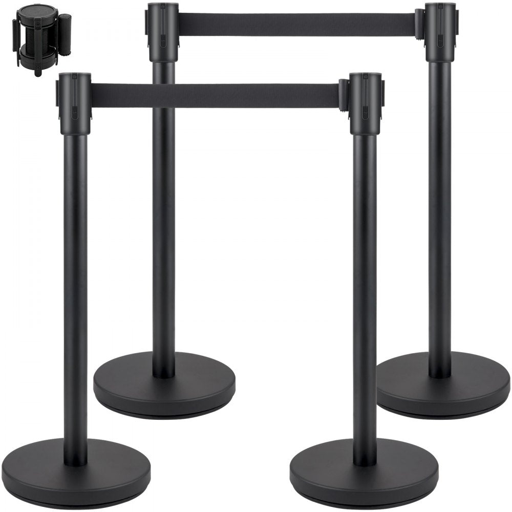 Heavy Duty - Elegant Stainless Steel Stanchion Set with 4-Way Belt System