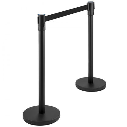 Heavy Duty - Stainless Steel Stanchion Set with 6.6ft Retractable Belts