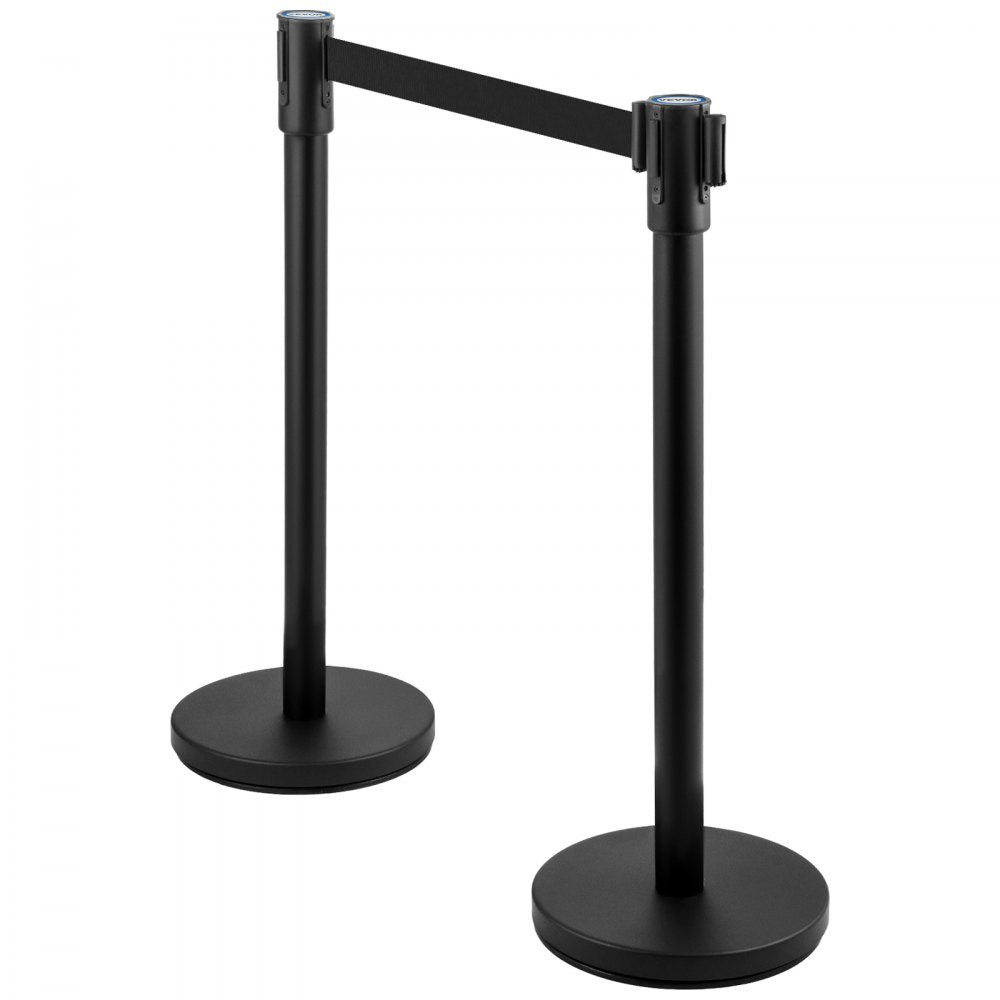 Heavy Duty - Stainless Steel Stanchion Set with 6.6ft Retractable Belts
