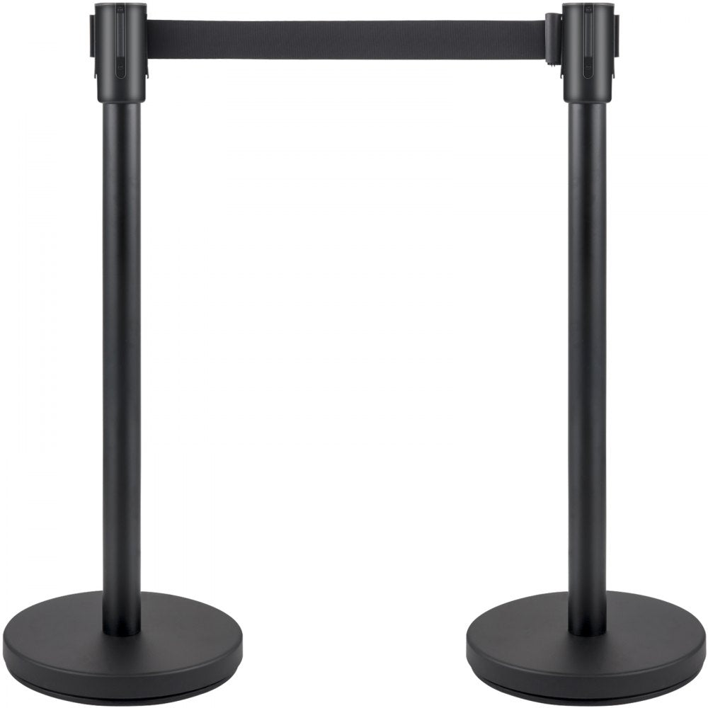 Heavy Duty - Stainless Steel Stanchion Set with 6.6ft Retractable Belts