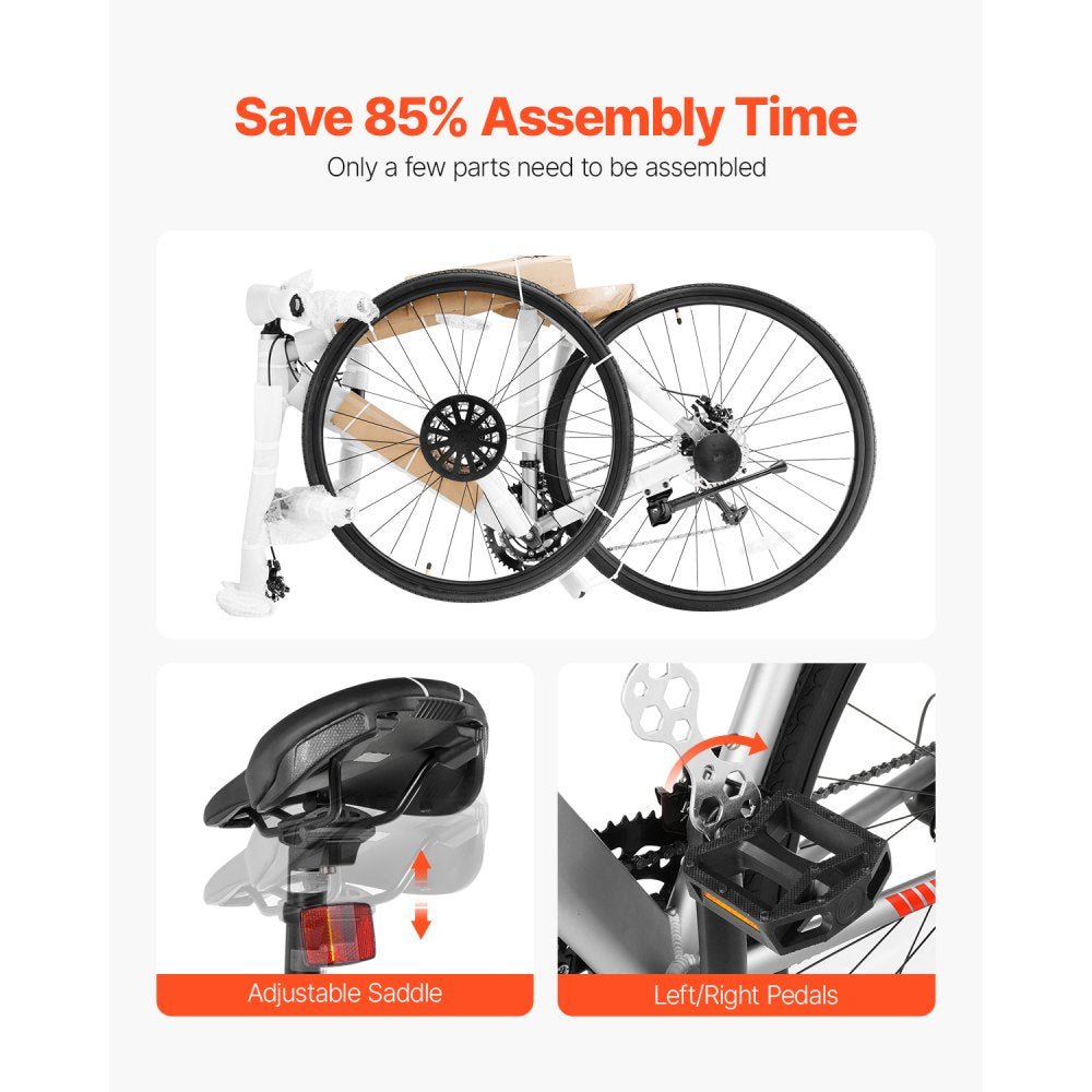 SS-700C-04 - 700C Aluminum Road Bike with 14 Speeds & Disc Brakes