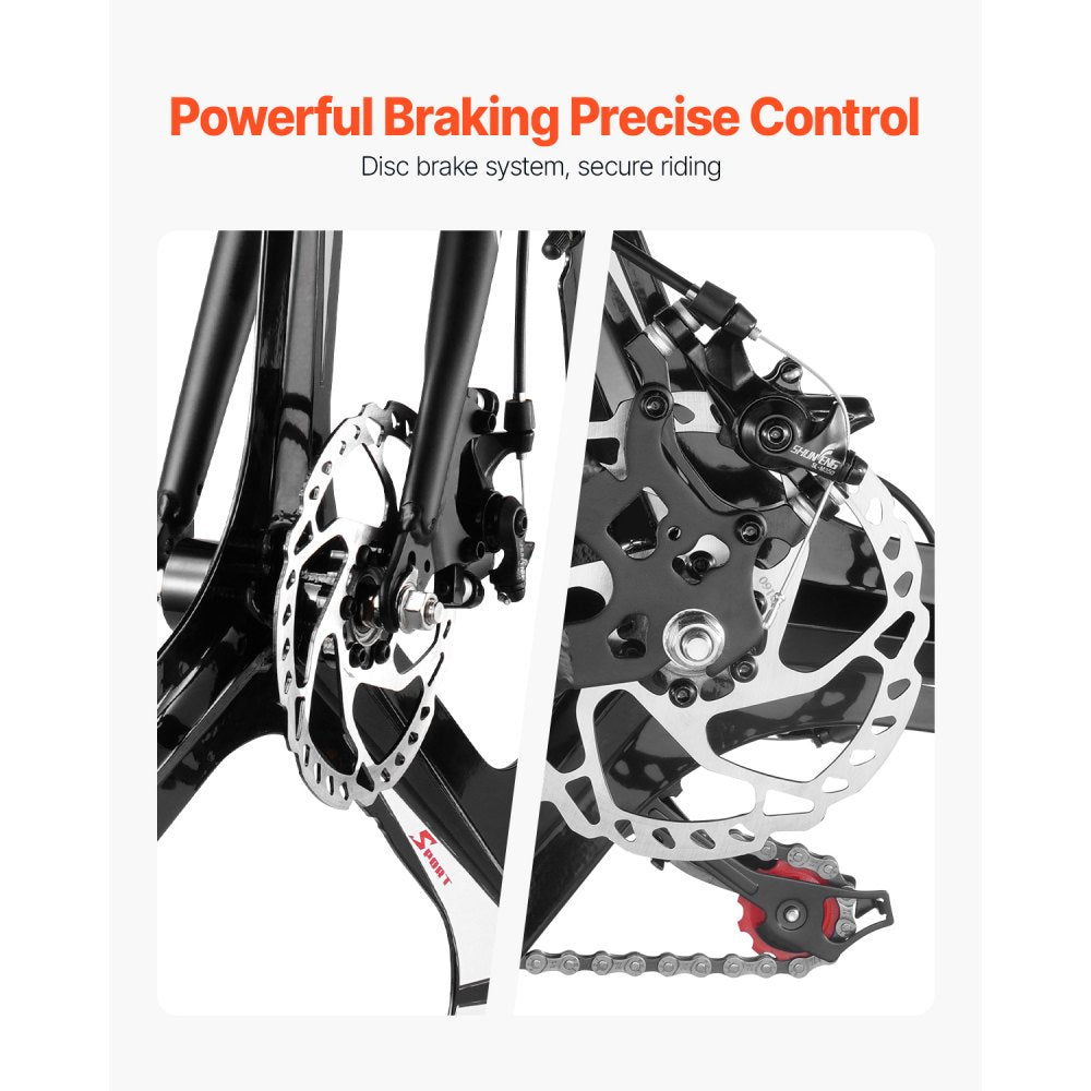 SS-700C-03 - 21-Speed 700C Road Bike with Carbon Steel Frame & Disc Brakes