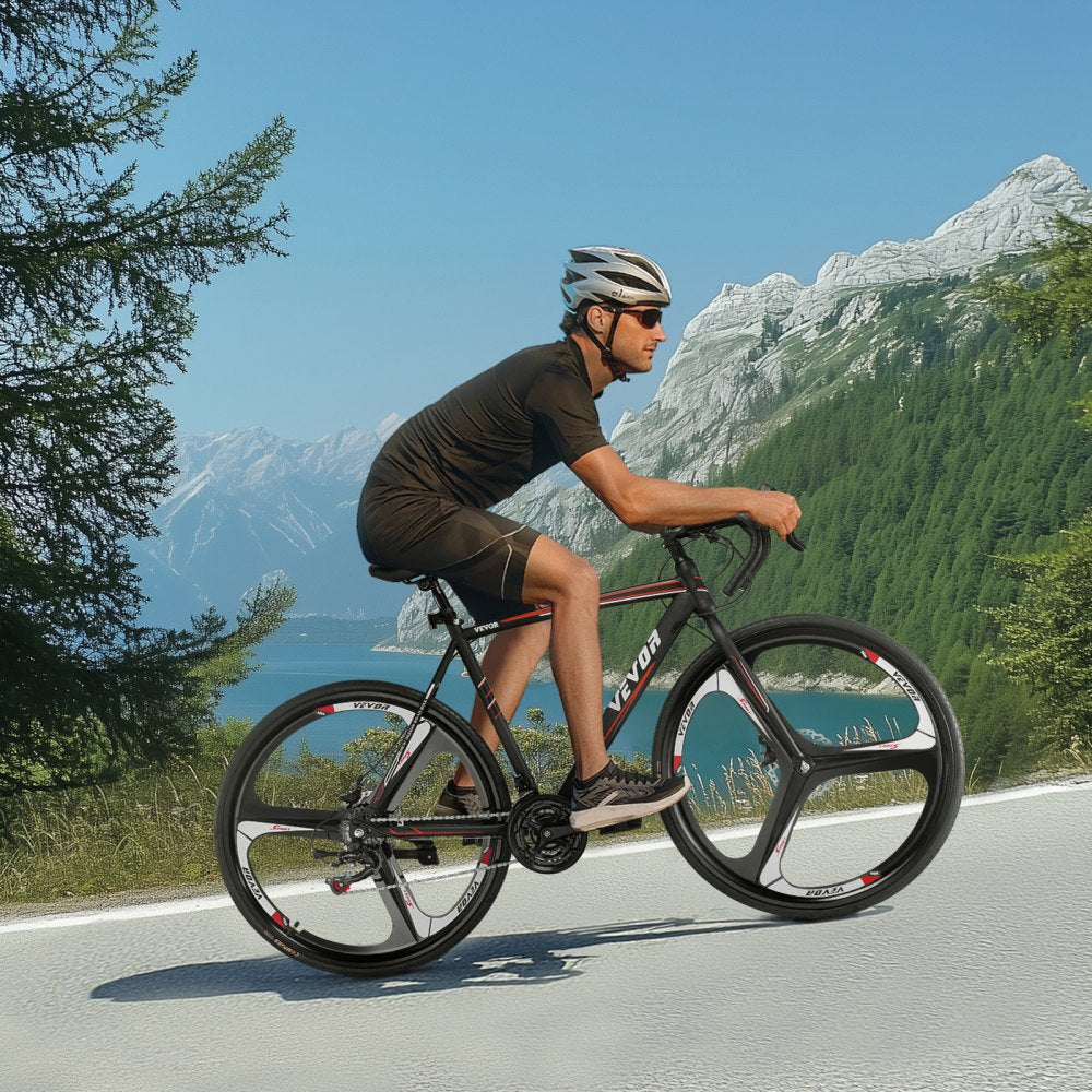 SS-700C-03 - 21-Speed 700C Road Bike with Carbon Steel Frame & Disc Brakes
