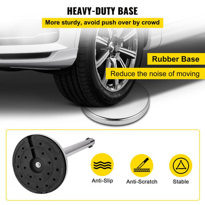 VV-SS-SRB6ZG - Stainless Steel Stanchion Set with 6.6ft Belts