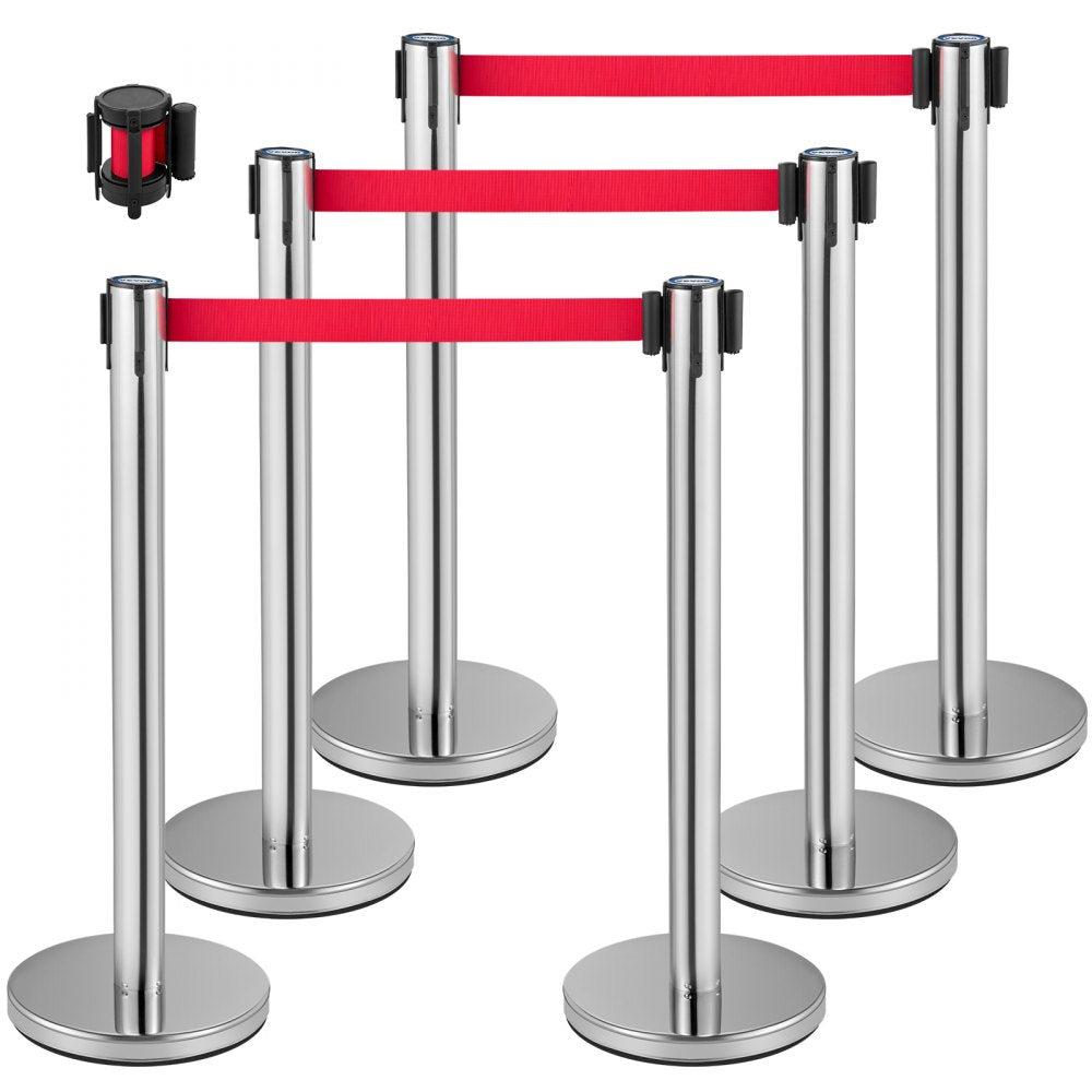 VV-SS-SRB6ZG - Stainless Steel Stanchion Set with 6.6ft Belts