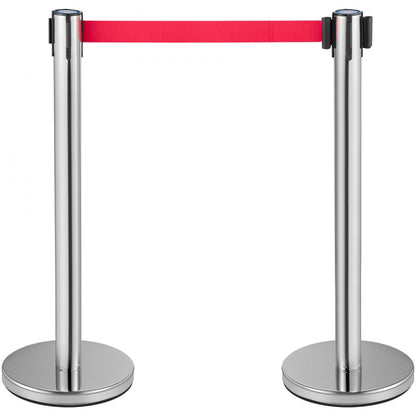 VV-SS-SRB6ZG - Stainless Steel Stanchion Set with 6.6ft Belts