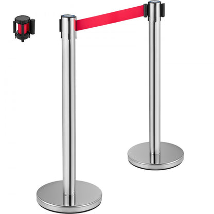 VV-SS-SRB6ZG - Stainless Steel Stanchion Set with 6.6ft Belts