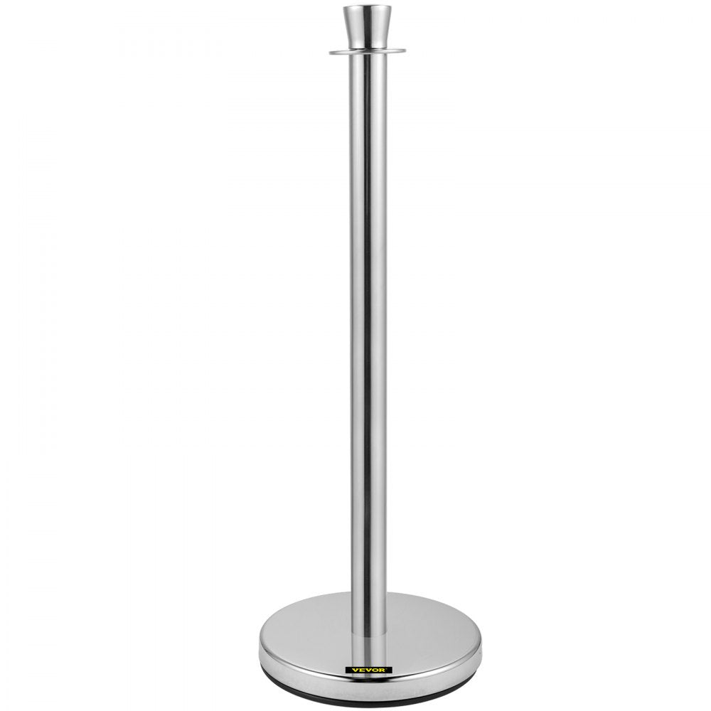 Heavy Duty - 5 ft Velvet Rope Stanchion Set with Steel Posts