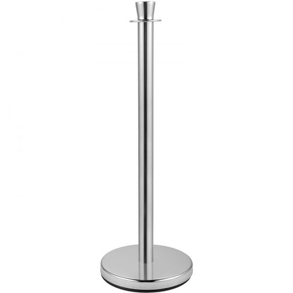VV-SS-SBLR2HGT - 2-Piece Stainless Steel Stanchion Set with 5ft Velvet Rope
