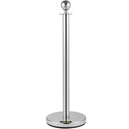 Heavy Duty - Stainless Steel Stanchion Set with 5ft Velvet Rope