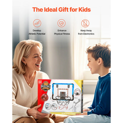 WT360 - Foldable LED Kids Basketball Hoop with Electronic Scoreboard