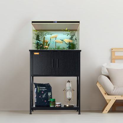 GSSU-FTS015 - VEVOR 20-Gallon Steel Aquarium Stand with 3-Tier Storage