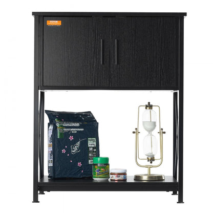 GSSU-FTS015 - VEVOR 20-Gallon Steel Aquarium Stand with 3-Tier Storage