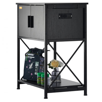 GSSU-FTS015 - VEVOR 20-Gallon Steel Aquarium Stand with 3-Tier Storage