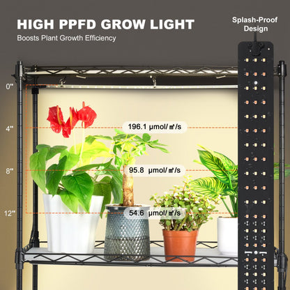 4C12060-DT55048P3-US - 49.8in Adjustable Plant Stand with 45W LED Grow Light