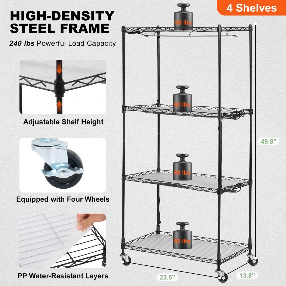 4C12060-DT55048P3-US - 49.8in Adjustable Plant Stand with 45W LED Grow Light