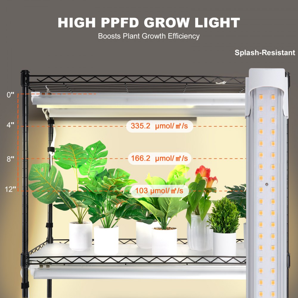 4C15090-T8DP09P6-US - 180W Steel Plant Stand with Adjustable Grow Light