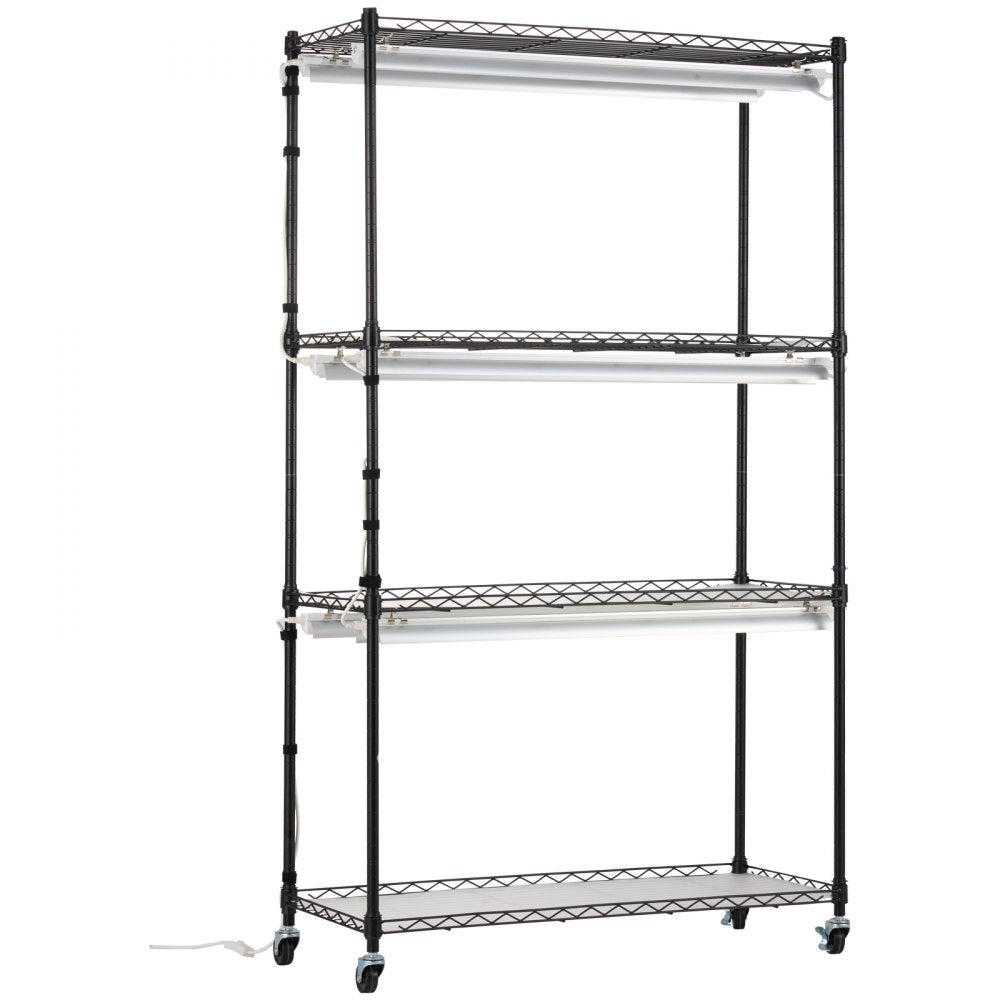 4C15090-T8DP09P6-US - 180W Metal Plant Stand with Grow Light & Timer