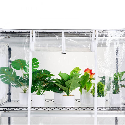 4C15090-T8DP09P6-US - 180W Metal Plant Stand with Grow Light & Timer