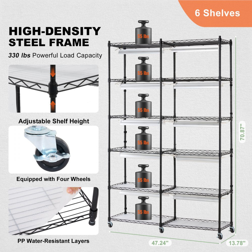 6C180120-2020T06P10-US - 200W Steel Plant Stand with Adjustable Grow Light Panels