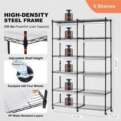 6C180120-2020T06P10-US - 200W Steel Plant Stand with Adjustable Grow Light Panels
