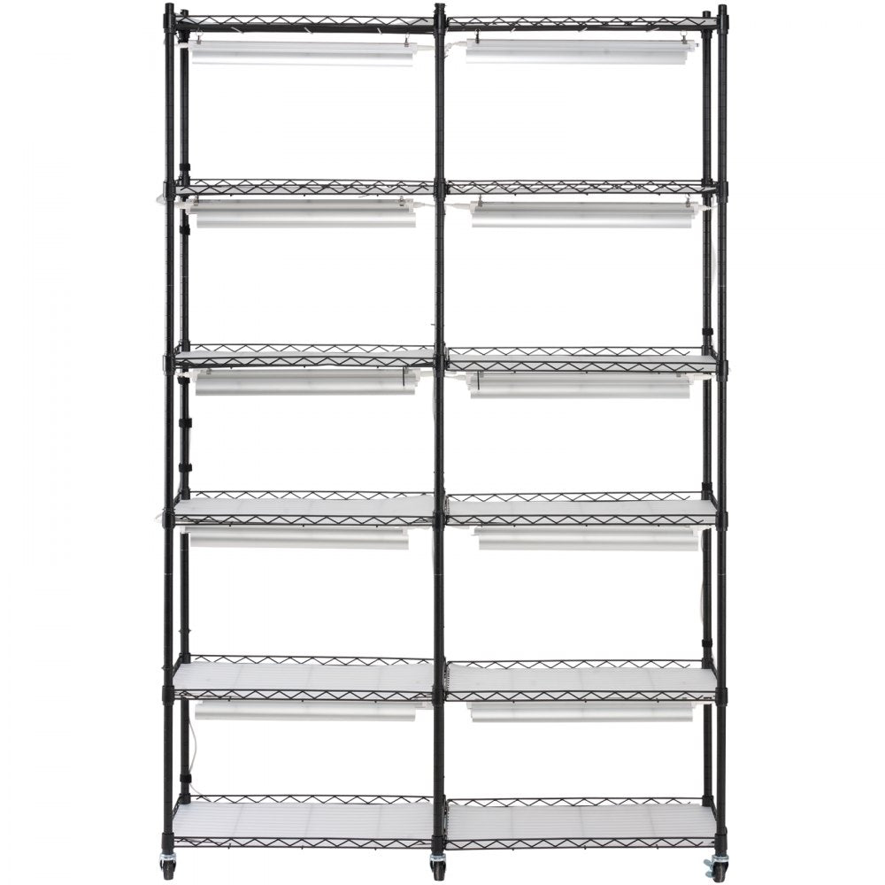 6C180120-2020T06P10-US - 200W Steel Plant Stand with Adjustable Grow Light Panels