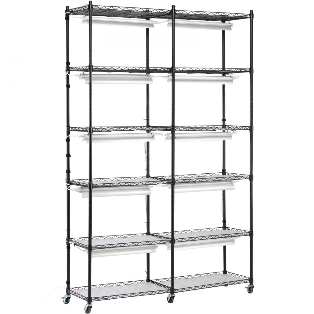 6C180120-2020T06P10-US - 200W Steel Plant Stand with Adjustable Grow Light Panels