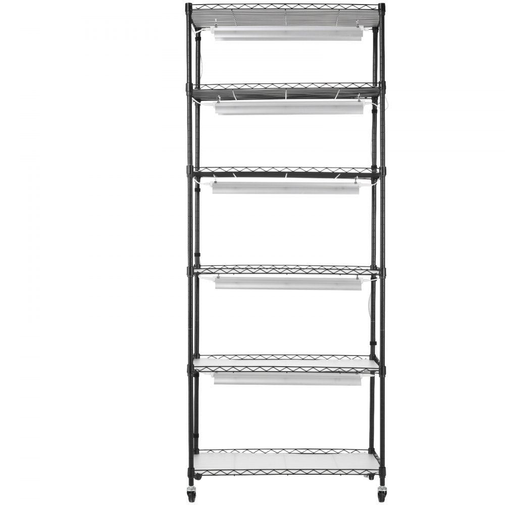 4C15090-2020T06P3-US - 6-Shelf Plant Stand with 150W LED Grow Light 29.5"x13.8"x70.9"