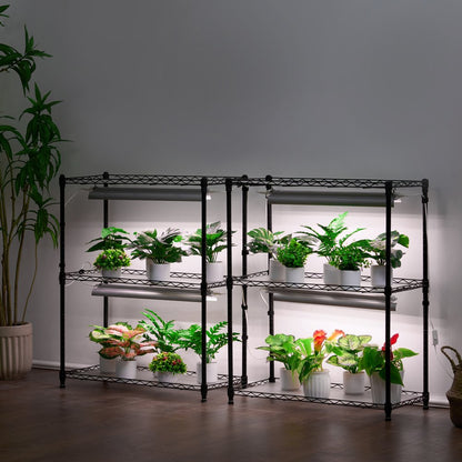 6C18075-T8DP06P8-US - 29.5"x13.8"x70.9" Steel Plant Stand with 192W LED Grow Light
