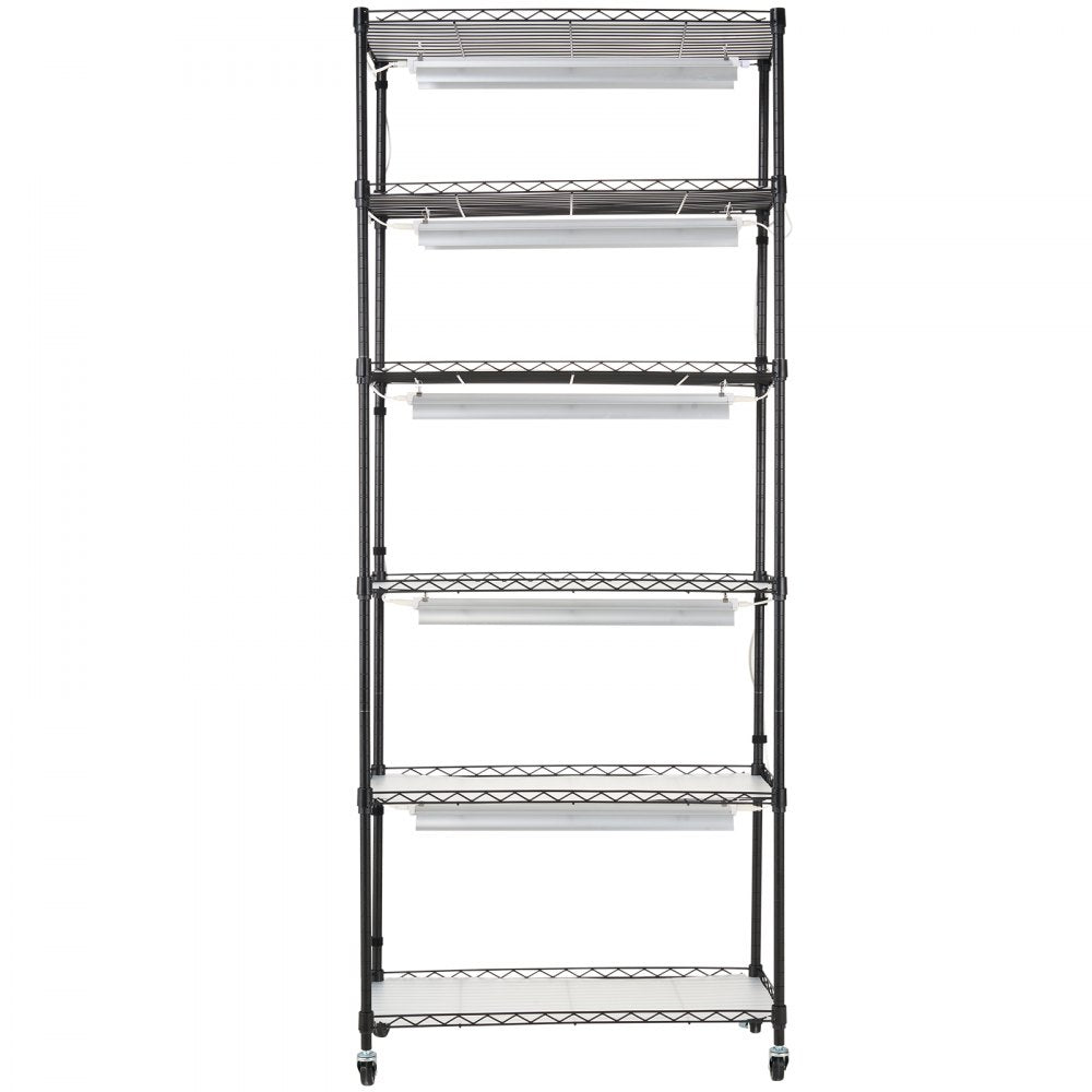 6C18075-T8DP06P8-US - 29.5"x13.8"x70.9" Steel Plant Stand with 192W LED Grow Light