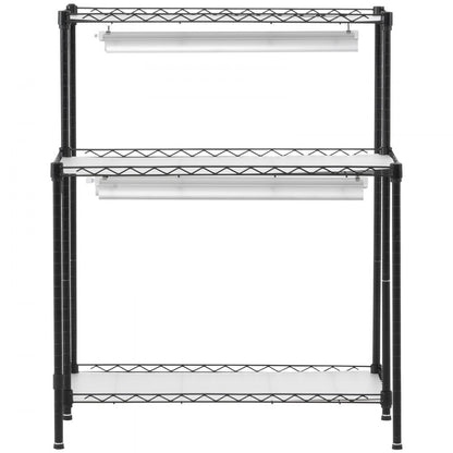 6C18075-T8DP06P8-US - 29.5"x13.8"x70.9" Steel Plant Stand with 192W LED Grow Light