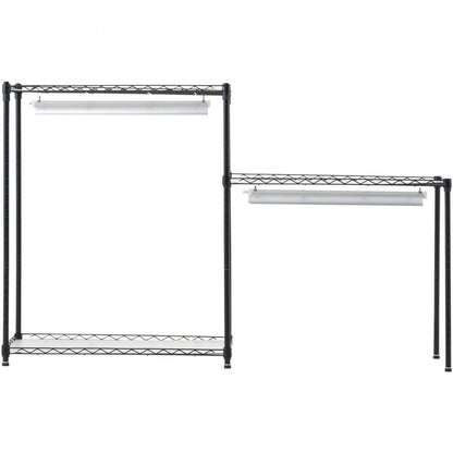 6C18075-T8DP06P8-US - 29.5"x13.8"x70.9" Steel Plant Stand with 192W LED Grow Light