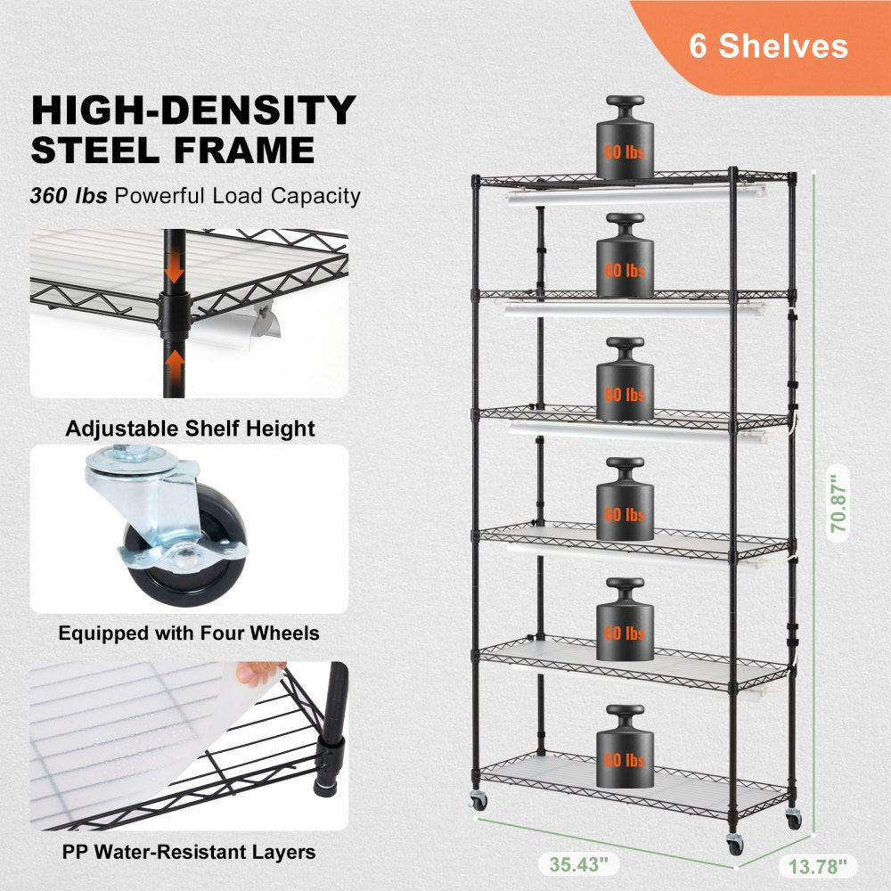 6C18090-T8DP09P5-US - 35.43" Steel Plant Stand with 150W LED Grow Light