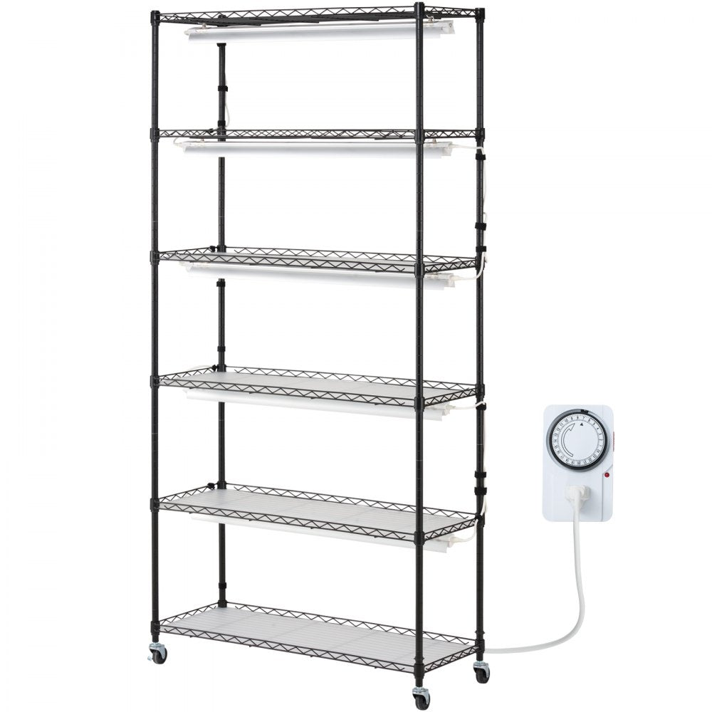 6C18090-T8DP09P5-US - 35.43" Steel Plant Stand with 150W LED Grow Light