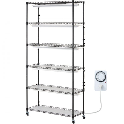 6C18090-T8DP09P5-US - 35.43" Steel Plant Stand with 150W LED Grow Light