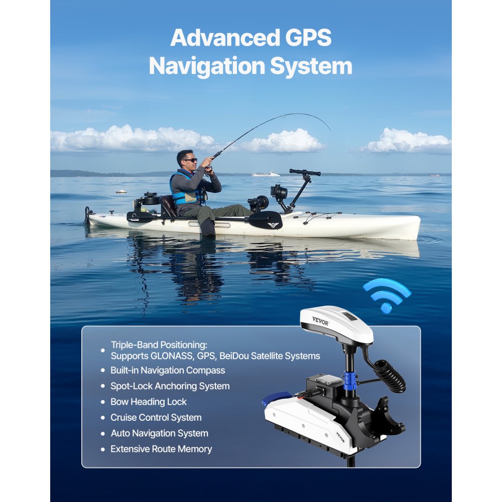 OMS150S - GPS Electric Trolling Motor with Wireless Control for Small Boats