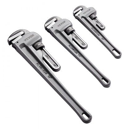 TD0505TZ - 3-Piece Lightweight Aluminum Pipe Wrench Set, 10", 14", 18"