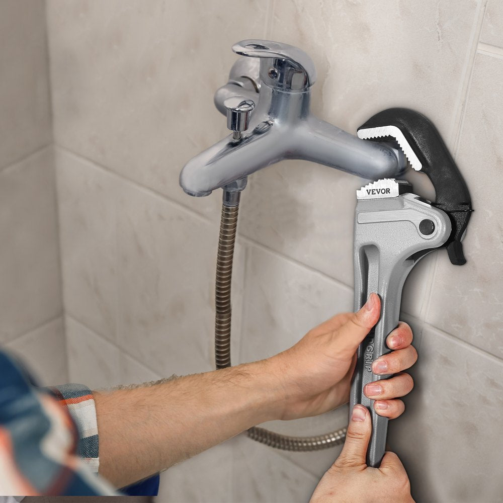 TD0520 18" - Lightweight Aluminum Heavy-Duty Pipe Wrench with Ergonomic Handle